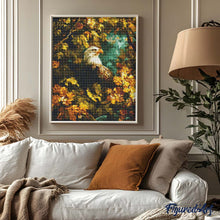 Laden Sie das Bild in den Galerie-Viewer, Diamond Painting - Adler unter goldenen Blättern