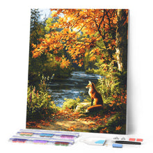 Laden Sie das Bild in den Galerie-Viewer, Diamond Painting - Roter Fuchs am Fluss