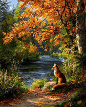 Laden Sie das Bild in den Galerie-Viewer, Diamond Painting - Roter Fuchs am Fluss
