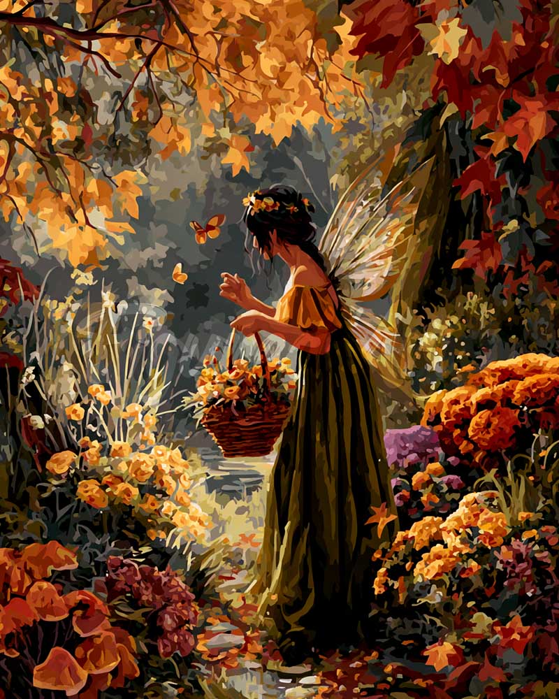 Diamond Painting - Fee des Herbstgartens