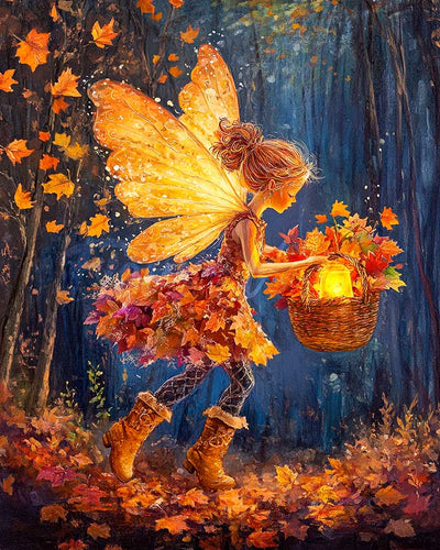 Diamond Painting - Die Blättersammler-Fee