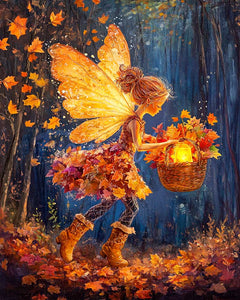Diamond Painting - Die Blättersammler-Fee