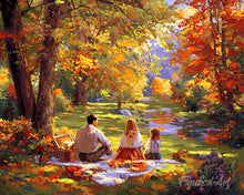 Laden Sie das Bild in den Galerie-Viewer, Diamond Painting - Familienpicknick im Herbst