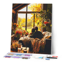 Laden Sie das Bild in den Galerie-Viewer, Diamond Painting - Herbstliche Morgenumarmung