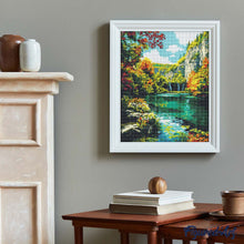 Laden Sie das Bild in den Galerie-Viewer, Diamond Painting - Smaragdsee im Herbst