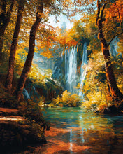 Laden Sie das Bild in den Galerie-Viewer, Diamond Painting - Herbstwasserfall