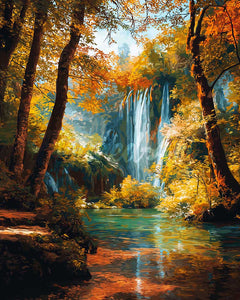 Diamond Painting - Herbstwasserfall