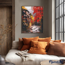 Laden Sie das Bild in den Galerie-Viewer, Diamond Painting - Herbstdorf in Nikkō Japan