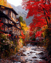 Laden Sie das Bild in den Galerie-Viewer, Diamond Painting - Herbstdorf in Nikkō Japan