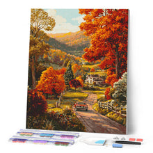 Laden Sie das Bild in den Galerie-Viewer, Diamond Painting - Landstraße im Herbst