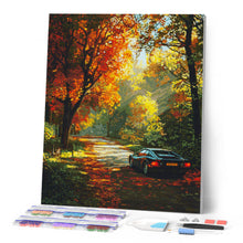 Laden Sie das Bild in den Galerie-Viewer, Diamond Painting - Goldene Straßenreise