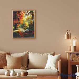 Diamond Painting - Goldene Straßenreise
