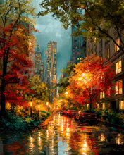 Laden Sie das Bild in den Galerie-Viewer, Diamond Painting - Herbstlichter der Stadt