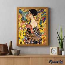 Laden Sie das Bild in den Galerie-Viewer, Diamond Painting - Dame mit Fächer - Klimt