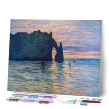 Laden Sie das Bild in den Galerie-Viewer, Diamond Painting - Klippe bei Étretat, Sonnenuntergang - Monet