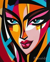 Laden Sie das Bild in den Galerie-Viewer, Diamond Painting - Kühnes Abstraktes Gesicht