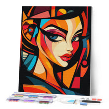 Laden Sie das Bild in den Galerie-Viewer, Diamond Painting - Kühnes Abstraktes Glamour-Gesicht