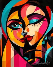 Laden Sie das Bild in den Galerie-Viewer, Diamond Painting - Zwei Kühne Abstrakte Damen