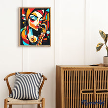 Laden Sie das Bild in den Galerie-Viewer, Diamond Painting - Kühne Abstrakte Sax-Dame