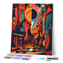 Laden Sie das Bild in den Galerie-Viewer, Diamond Painting - Kühner Abstrakter Jazz-Club