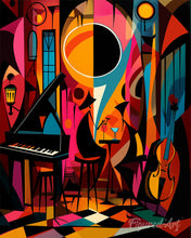 Laden Sie das Bild in den Galerie-Viewer, Diamond Painting - Kühner Abstrakter Jazz-Club