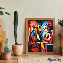 Laden Sie das Bild in den Galerie-Viewer, Diamond Painting - Kühner Abstrakter Jazz-Sänger