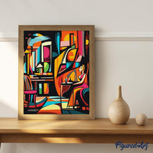 Laden Sie das Bild in den Galerie-Viewer, Diamond Painting - Kühnes Abstraktes Café