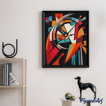 Laden Sie das Bild in den Galerie-Viewer, Diamond Painting - Kühnes Abstraktes Zeit-Rad