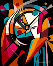 Laden Sie das Bild in den Galerie-Viewer, Diamond Painting - Kühnes Abstraktes Zeit-Rad
