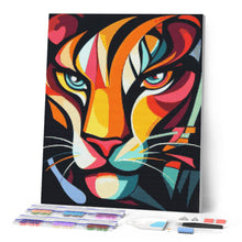 Laden Sie das Bild in den Galerie-Viewer, Diamond Painting - Kühner Abstrakter Tiger 1