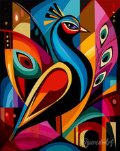 Laden Sie das Bild in den Galerie-Viewer, Diamond Painting - Kühner Abstrakter Pfau 2
