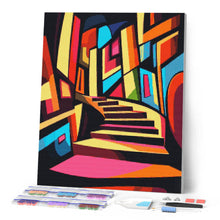 Laden Sie das Bild in den Galerie-Viewer, Diamond Painting - Kühne Abstrakte Treppe