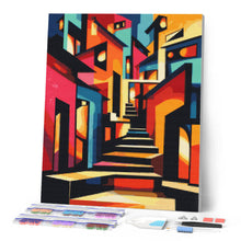 Laden Sie das Bild in den Galerie-Viewer, Diamond Painting - Kühne Abstrakte Gasse