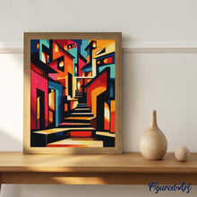 Laden Sie das Bild in den Galerie-Viewer, Diamond Painting - Kühne Abstrakte Gasse