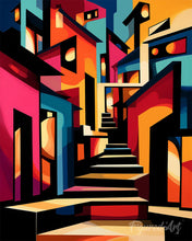 Laden Sie das Bild in den Galerie-Viewer, Diamond Painting - Kühne Abstrakte Gasse