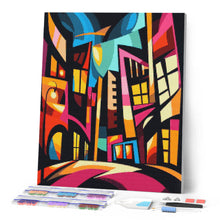 Laden Sie das Bild in den Galerie-Viewer, Diamond Painting - Kühne Abstrakte Stadt-Landschaft