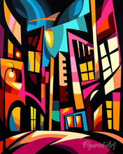 Laden Sie das Bild in den Galerie-Viewer, Diamond Painting - Kühne Abstrakte Stadt-Landschaft
