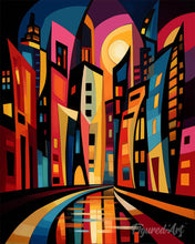Laden Sie das Bild in den Galerie-Viewer, Diamond Painting - Kühne Abstrakte Wolkenkratzer