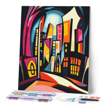 Laden Sie das Bild in den Galerie-Viewer, Diamond Painting - Kühne Abstrakte Stadt