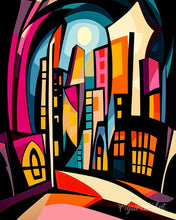 Laden Sie das Bild in den Galerie-Viewer, Diamond Painting - Kühne Abstrakte Stadt