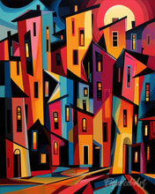 Laden Sie das Bild in den Galerie-Viewer, Diamond Painting - Kühne Abstrakte Gebäude