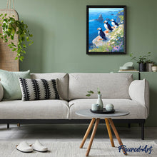 Laden Sie das Bild in den Galerie-Viewer, Diamond Painting - Papageitaucher an den Meeresklippen