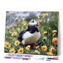 Laden Sie das Bild in den Galerie-Viewer, Diamond Painting - Papageitaucher Frühlingsblüte