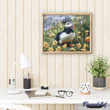 Laden Sie das Bild in den Galerie-Viewer, Diamond Painting - Papageitaucher Frühlingsblüte