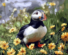 Laden Sie das Bild in den Galerie-Viewer, Diamond Painting - Papageitaucher Frühlingsblüte