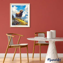 Laden Sie das Bild in den Galerie-Viewer, Diamond Painting - Highland Cow Alpenblick