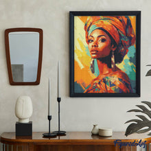 Laden Sie das Bild in den Galerie-Viewer, Diamond Painting - Frau mit buntem Kopftuch