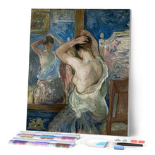 Laden Sie das Bild in den Galerie-Viewer, Diamond Painting - Vor dem Spiegel, 1890 - Morisot
