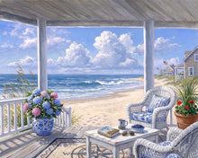 Laden Sie das Bild in den Galerie-Viewer, Diamond Painting - Veranda der Küstenserenität