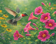 Laden Sie das Bild in den Galerie-Viewer, Diamond Painting - Flatternder Kolibri